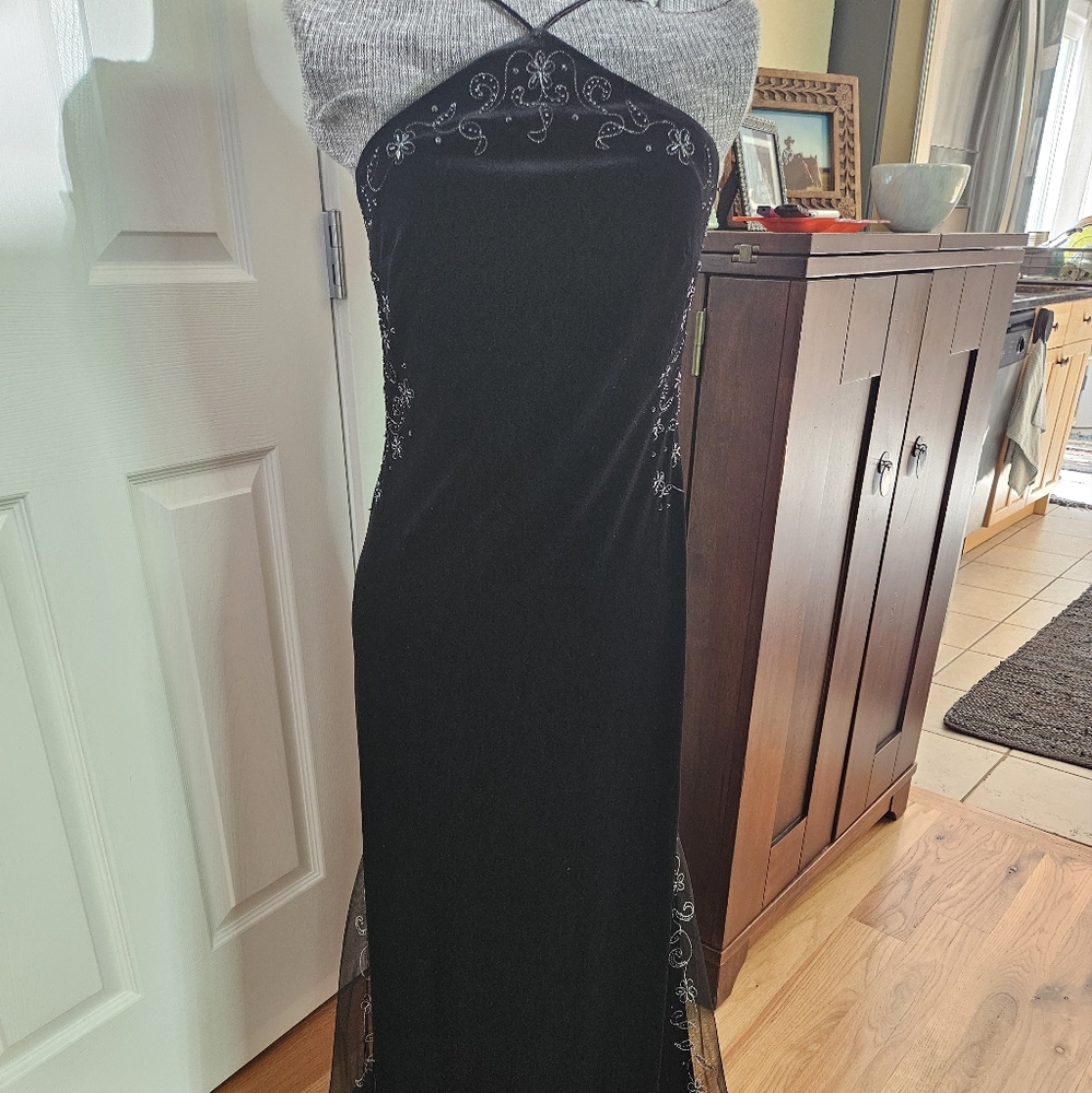 Black velvet formal